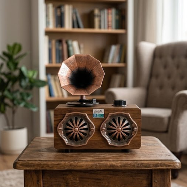 Drumstone Retro Gramophone Bluetooth Speaker & Radio-GH88