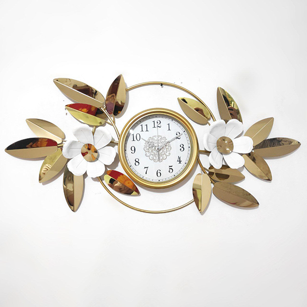 Modern metal and stainless steel wall clock 100X45 cm-am 327