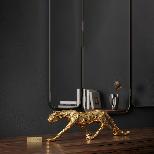 Golden Panther Porcelain Sculpture-GH98