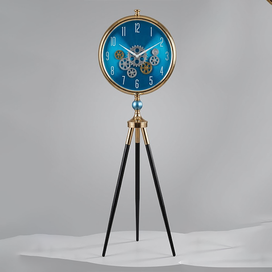 : Industrial Chic Gearwork Tripod Floor Clock-GH75