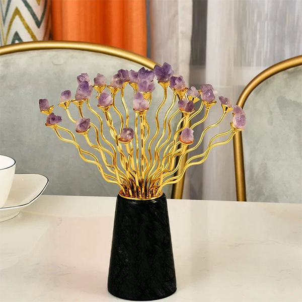 Crystal decor with marble base-hk176