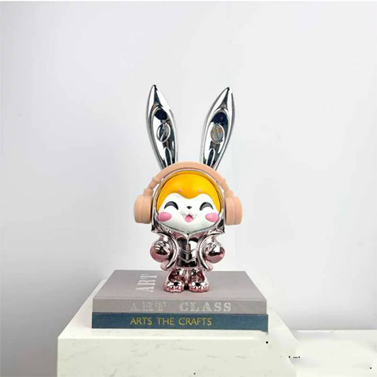 Rabbit Decor Statue with Headphones-MM107