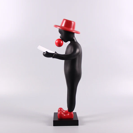 Minimalist Reader Figurine (Black & Red)-MM148