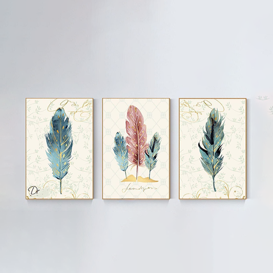 Three-piece wall painting