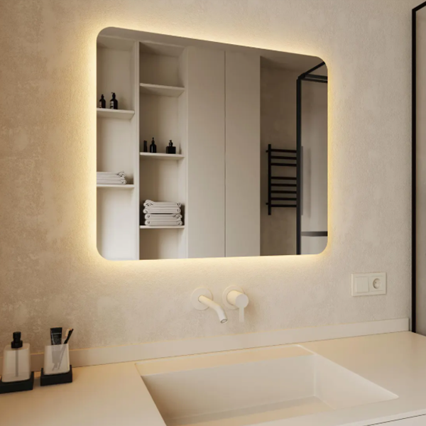 Modern Square Mirror With LED-M09