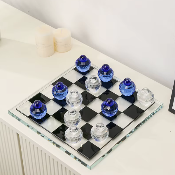 Glass Crystal Checkerboard Set-GH58