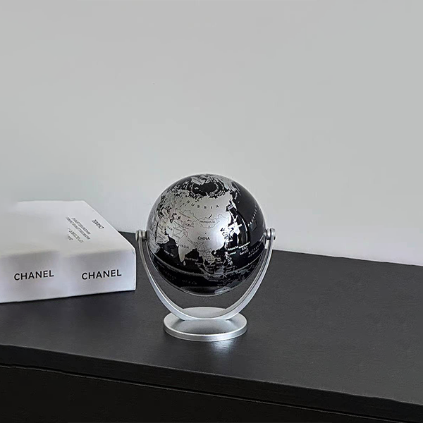 Modern Mini Metallic Rotating Desk Globe-MM174