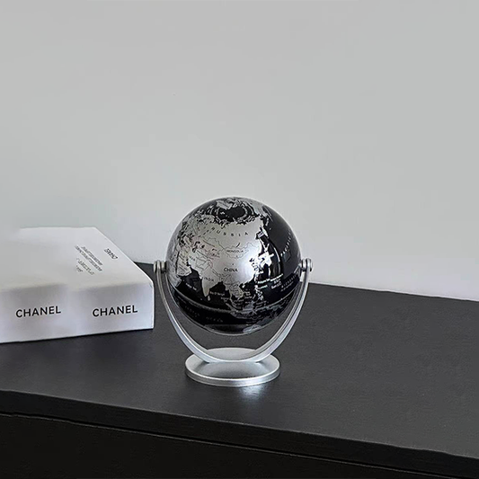 Modern Mini Metallic Rotating Desk Globe-MM174