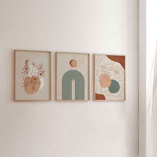 Three-piece wall painting