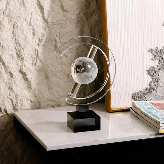 Modern Crystal Globe Sculpture-MM156
