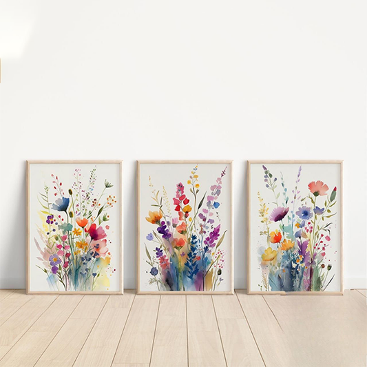 Three-piece wall painting