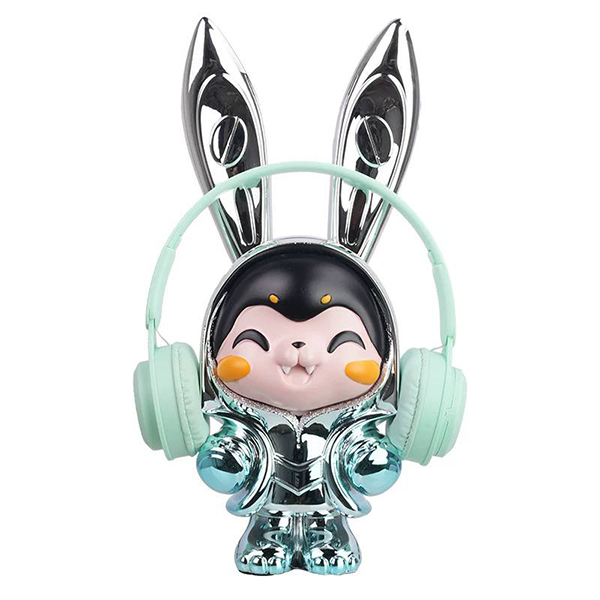 Rabbit Decor Statue with Headphones-MM96