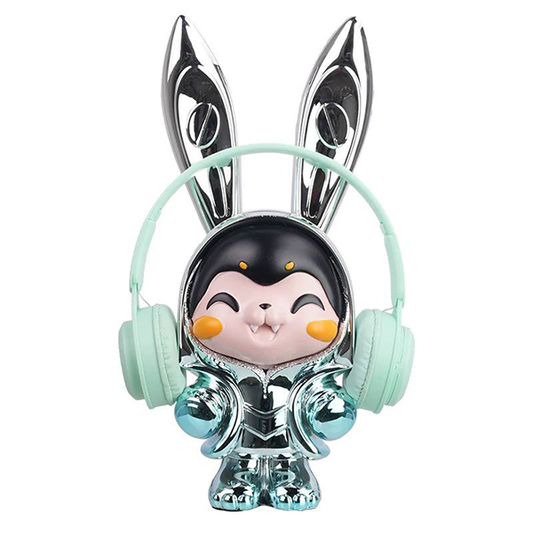 Rabbit Decor Statue with Headphones-MM96