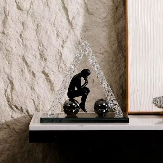 A piece of art that embodies thought in a glass frame-GD03