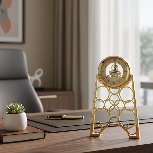 Golden Gears Desk Clock-SH13