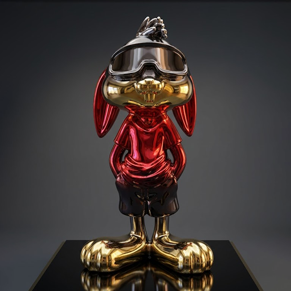 Chrome Rabbit Figurine-GH76