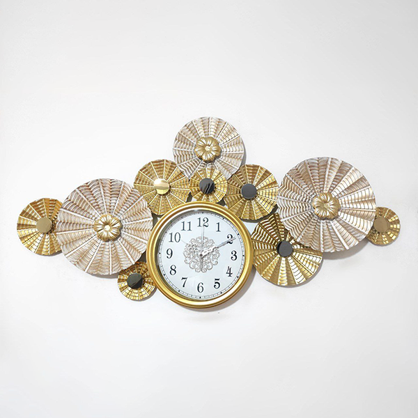 Modern metal and stainless steel wall clock 100X45 cm-am 332