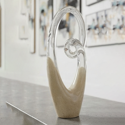 Swirled Glass Abstract Sculpture-MM228