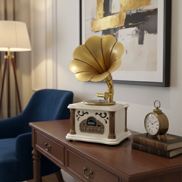 Vintage Gramophone Bluetooth Speaker