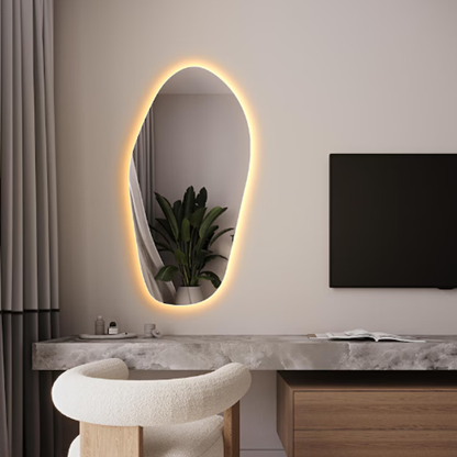 Large Irregular Asymmetrical Backlit LED Wall Mirror-LM12