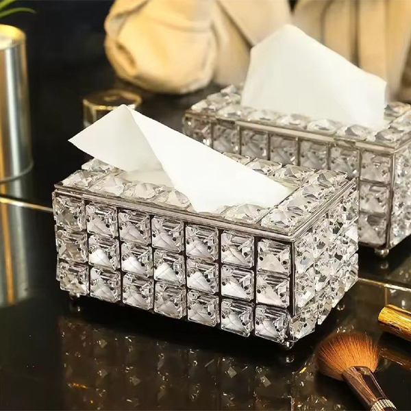 Crystal Glam Tissue Box Holder-DT25