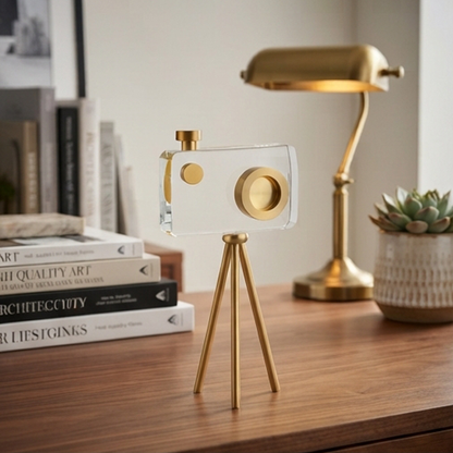 Crystal Camera Decorative Sculpture-GH108