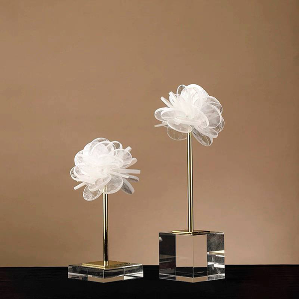 Floral Gold and Crystal Statues-GD40