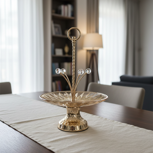 Golden Crystal Serving Stand-sn 16