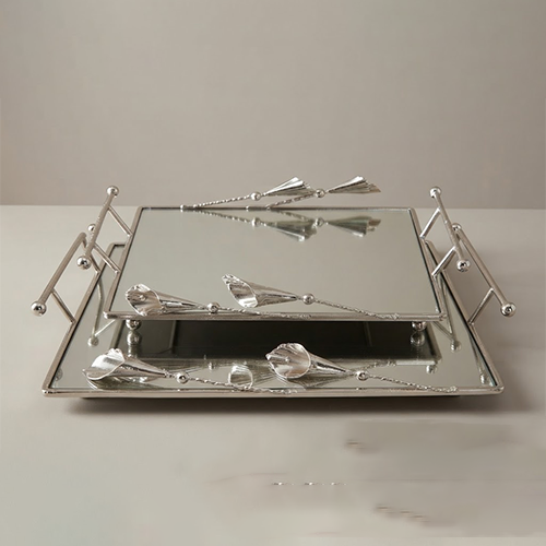Mirrored Luxury Serving Tray Set-032
