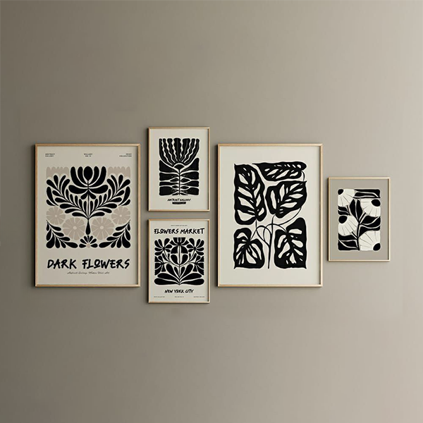 Five-piece wall painting