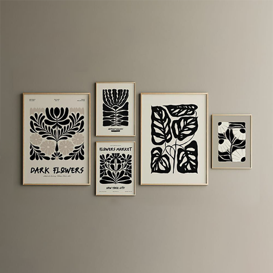 Five-piece wall painting
