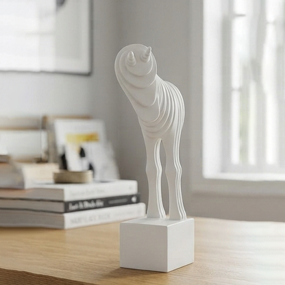 Abstract Minimalist Horse Resin Sculpture-mm213