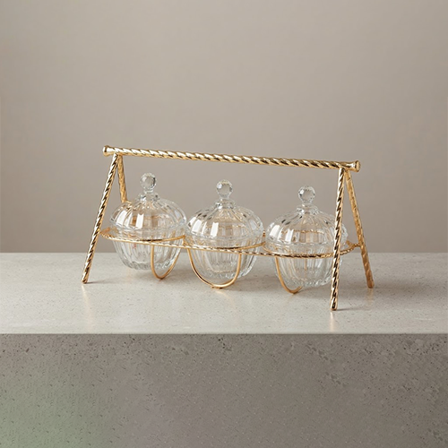 Crystal Jar Stand Set-bs245