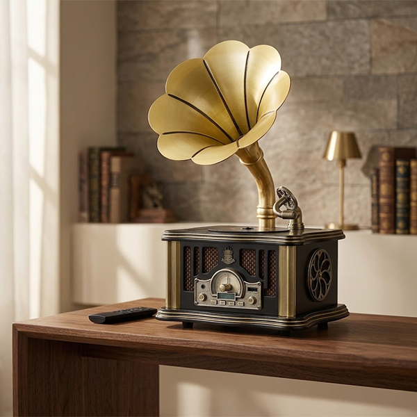 Vintage Gramophone Bluetooth Speaker