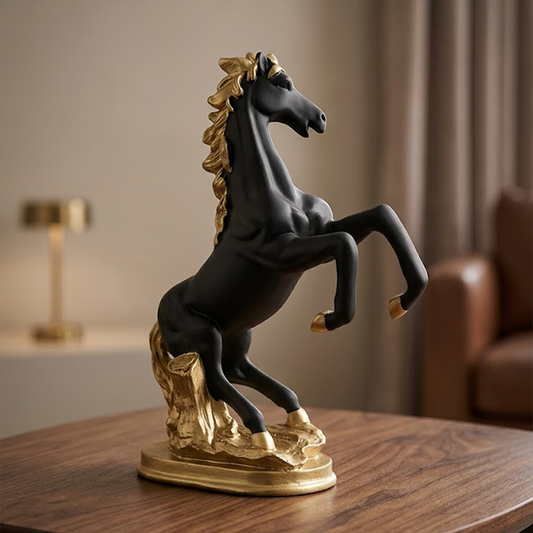 Majestic Rearing Horse Resin Figurine-SI02