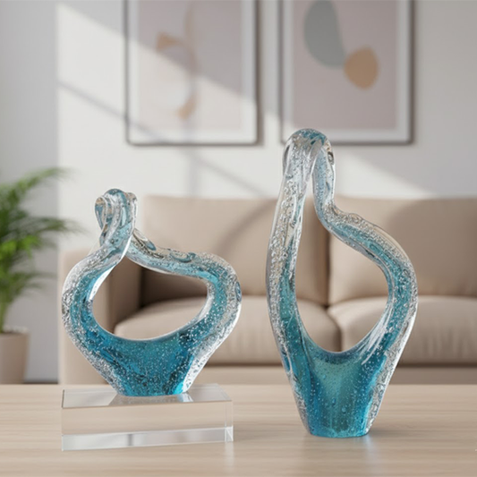Artistic Glass Loop Sculpture Set-MM155