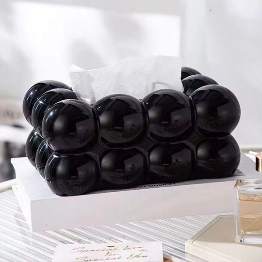 Black Bubbles tissue box