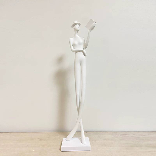White Modern Girl Decor Statue-MM90