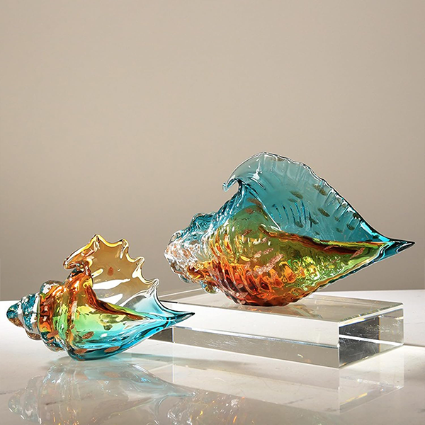 Luxury Gradient Glass Conch Shell Set-MM145