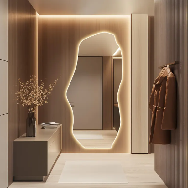 Modern Shape Mirror With LED-M26