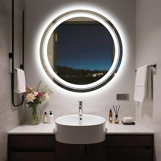 Modern Round Mirror With LED-M11