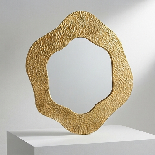 Golden Abstract Wall Mirror-JD46
