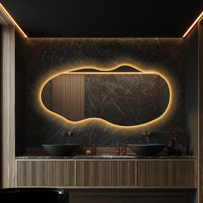 Modern Organic Asymmetrical LED Mirror-LM11