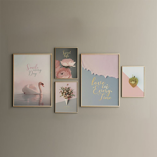 Five-piece wall painting