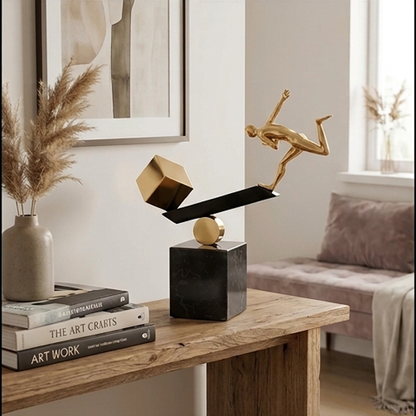 Golden Balance Runner Sculpture-LY08