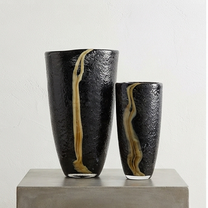 Black and Gold Glass Vases Set-JD50