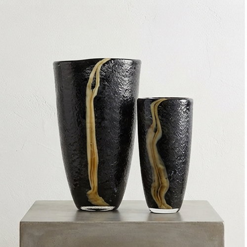 Black and Gold Glass Vases Set-JD50