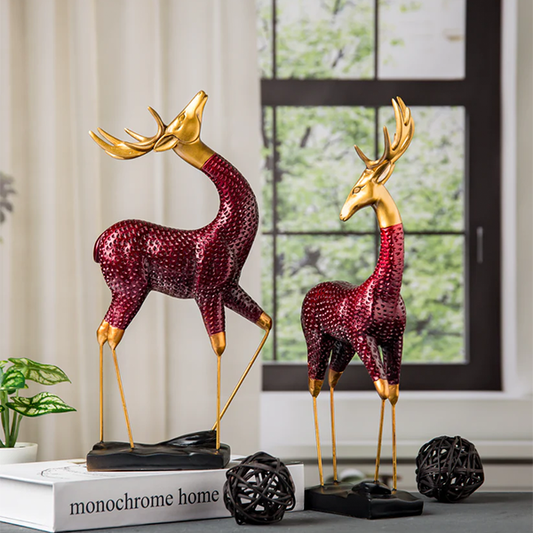 Dark Red 2 pieces deer set