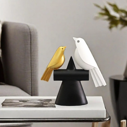 Artistic decorative statue in the form of two birds facing each other-GD06