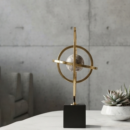 Celestial Gyroscopic Metal Decor Sculpture-MM232